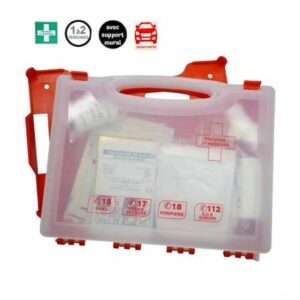 Trousse de secours véhicule - 1 à 2 pers - avec support mural