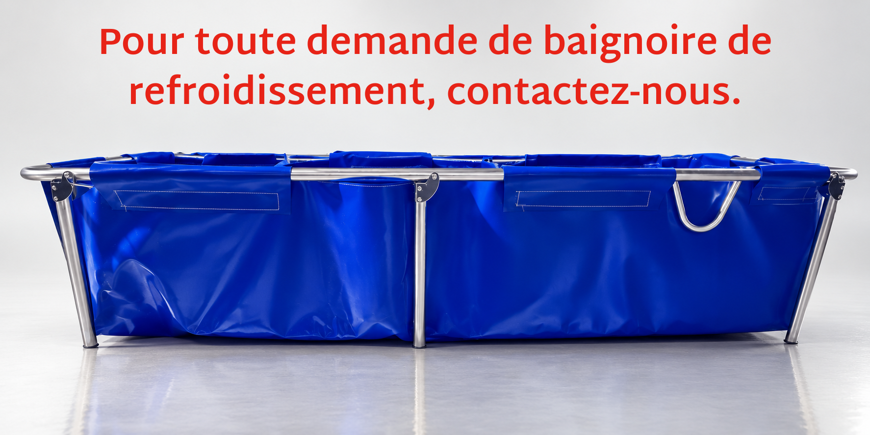 Baignoire de refroidissement d'urgence - Cadre pliant