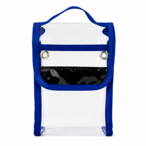 Pochette transparente, Bleu