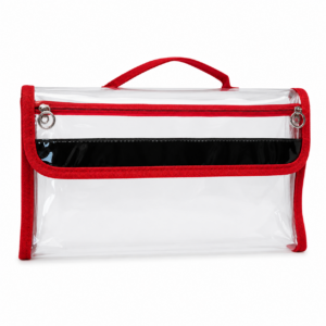 Pochette transparente, Rouge