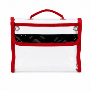 Pochette transparente, Rouge