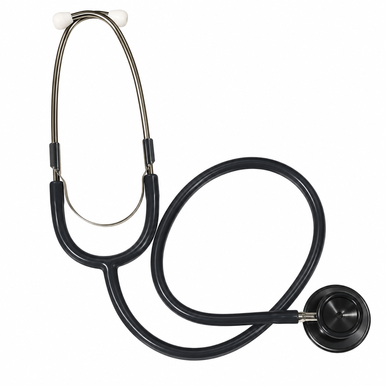 Stéthoscope double pavillon adulte, coloris noir